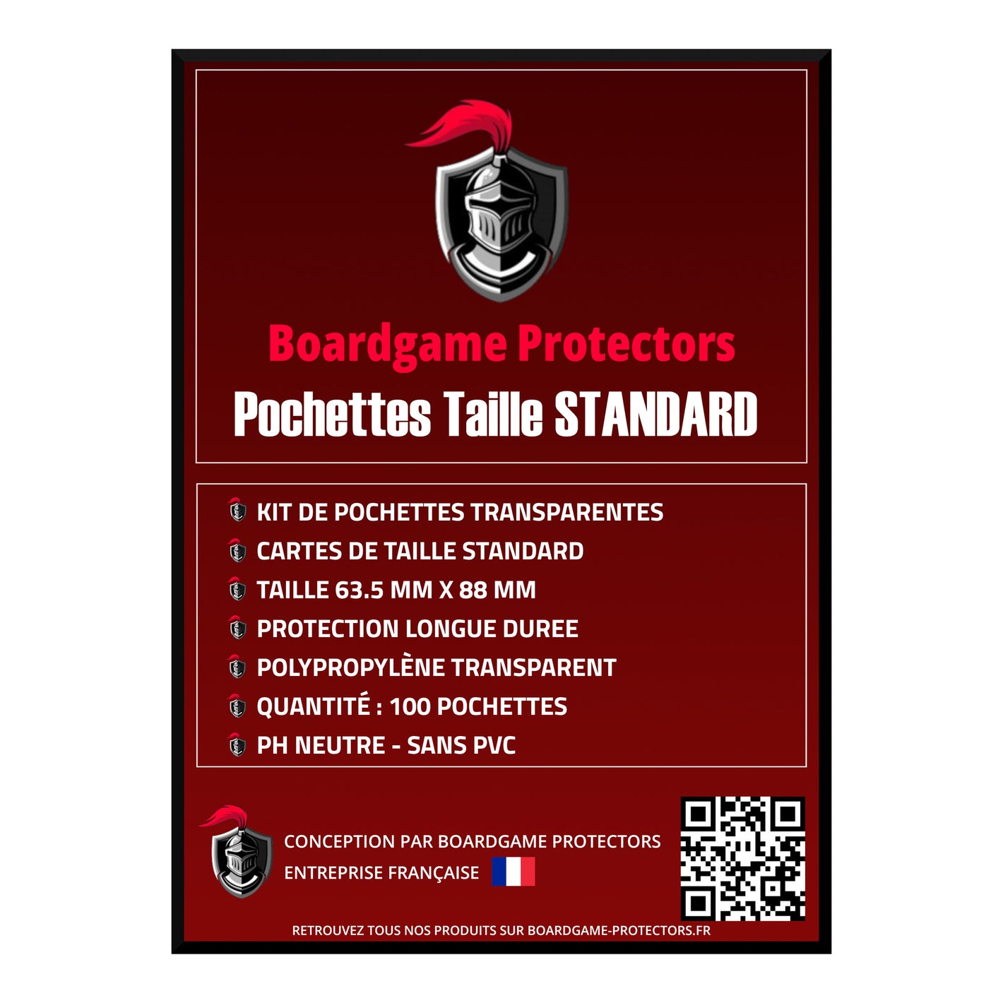 Image des pochettes de taille standard Boardgame Protectors